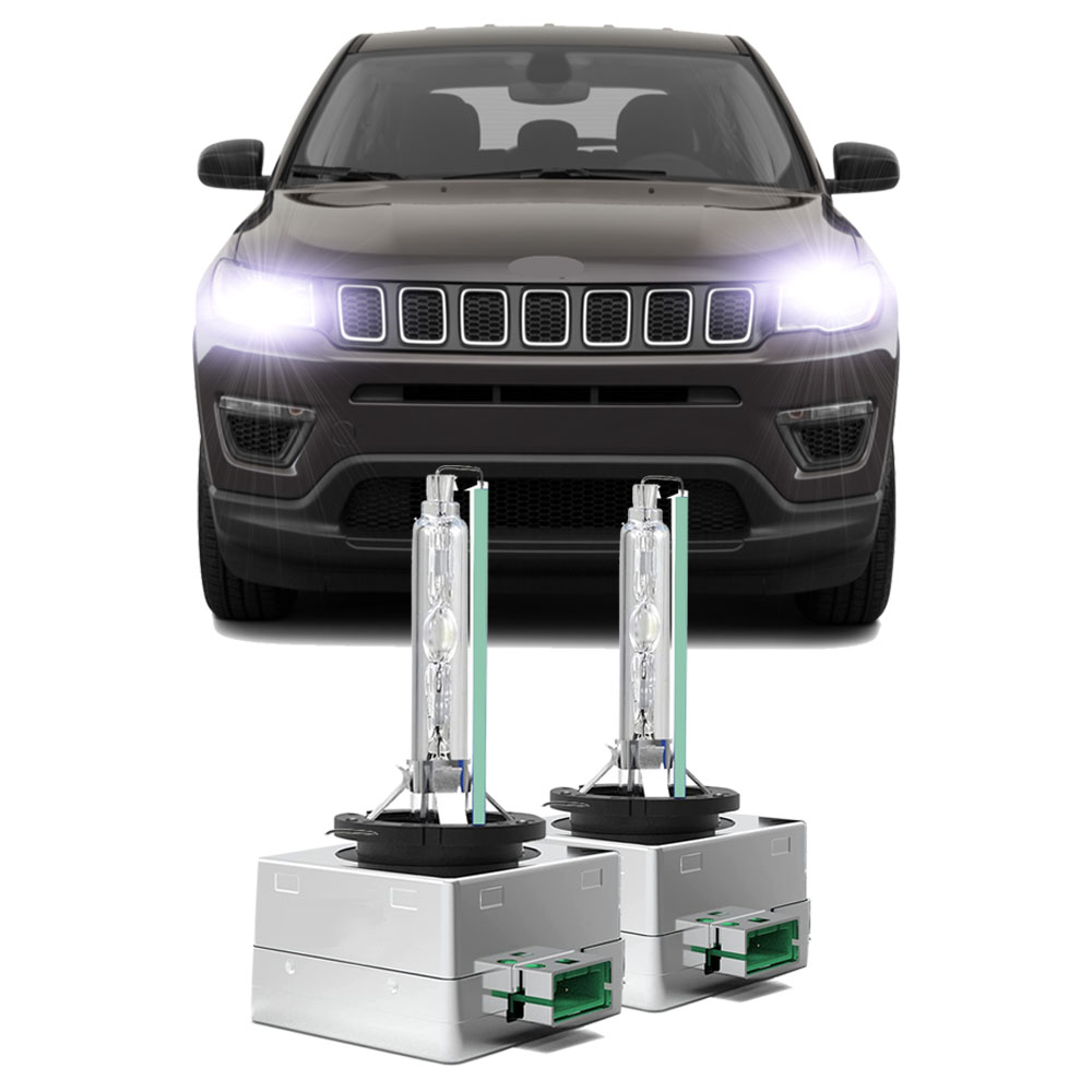 Compass Lensatic - หลอดไฟหน้าซีนอน HID D3S 2ชิ้นสำหรับ Jeep เข็มทิศ2018