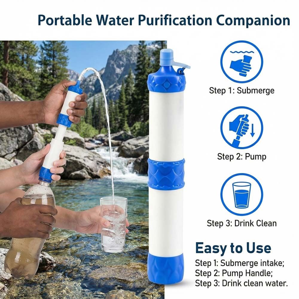 หลอดกรองน้ำขนาดเล็กสำหรับกรองน - Water Purification Straw บทวิจารณ์และราคา