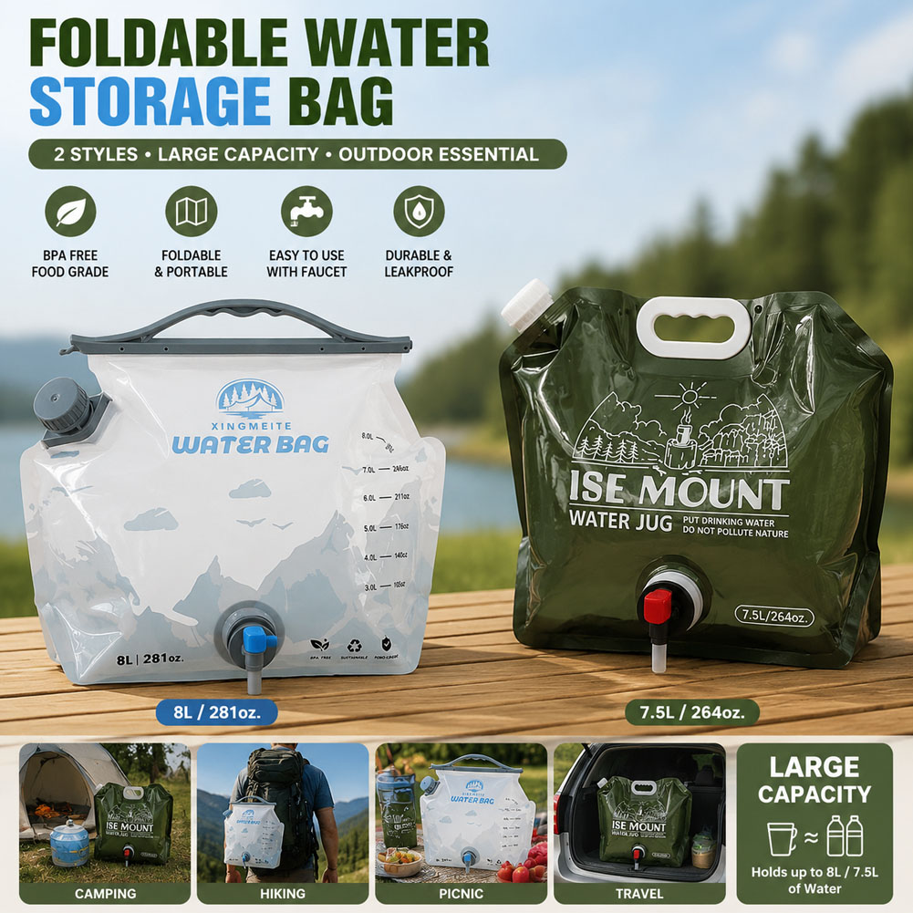 ถังเก็บน้ำพับได้ขนาดใหญ่ 8 ลิต - Water Bag Collapsible บทวิจารณ์และราคา